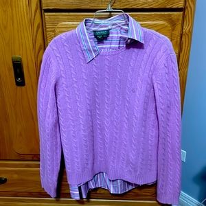 Ralph Lauren shirt and 100% cashmere sweater